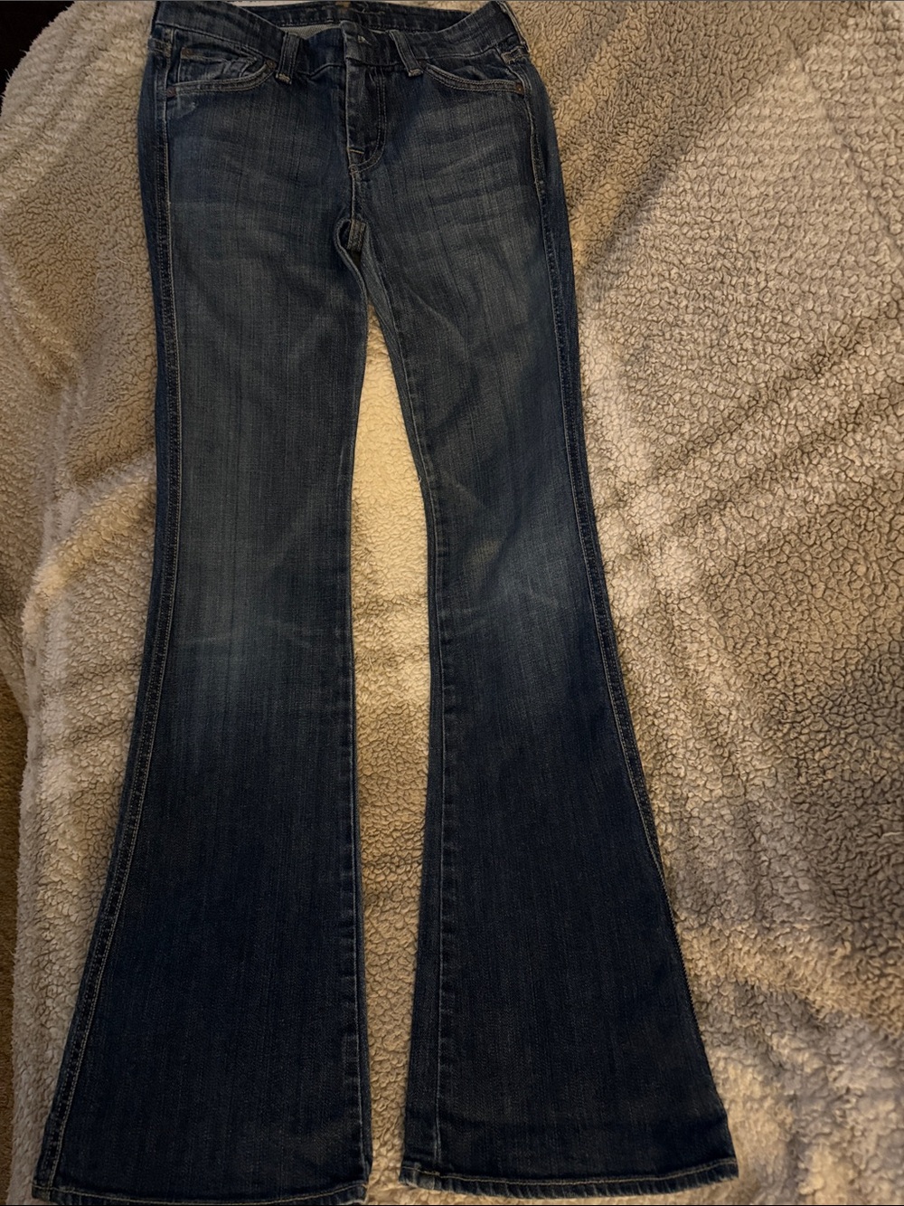 7 For All Mankind Dark Blue Flare Jeans